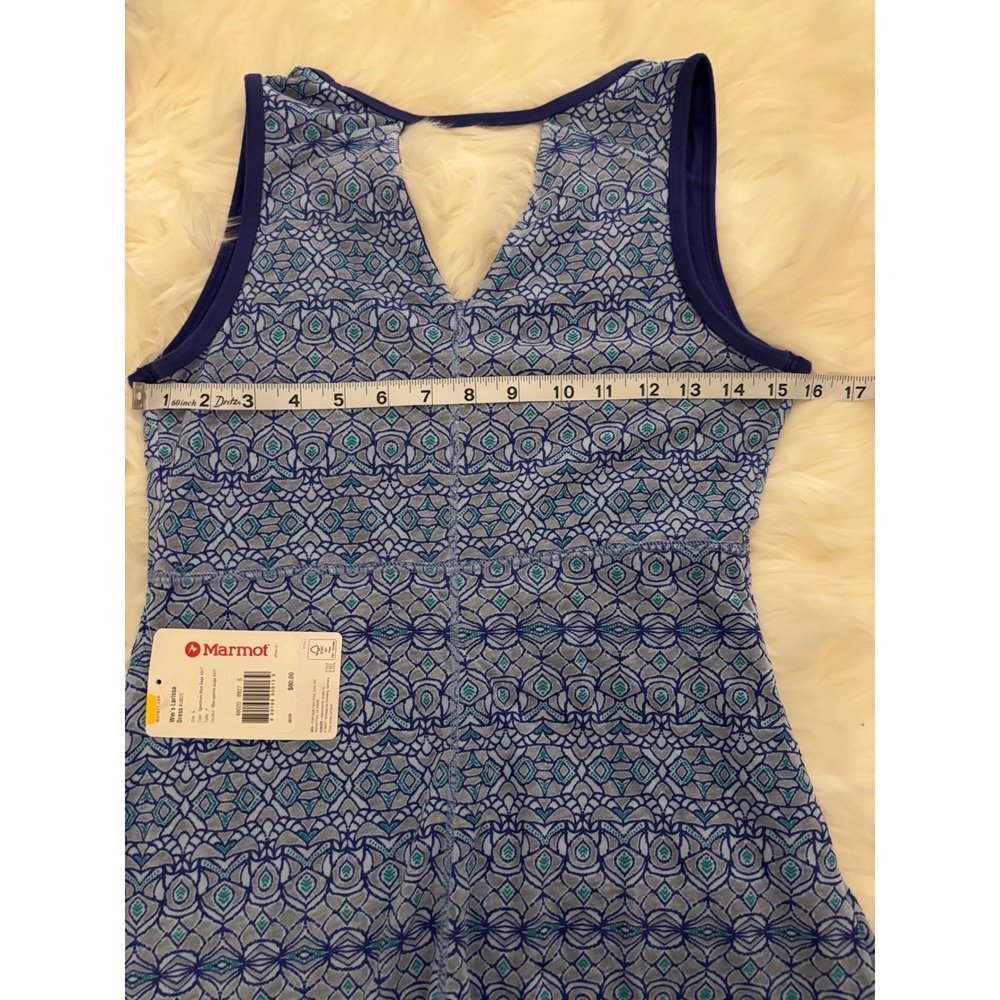 Marmot Larissa Dress S NWT Spectrum Blue Sage SPF 30 Travel MSRP $80 - Picture 4 of 8